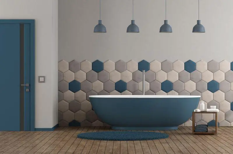 How to Choose Hexagon Tiles for Your Bathroom | Hexagon tile bathroom floor patterns