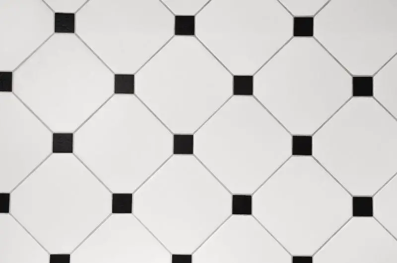 The advantages of using White Tile With Black Grout | White tile floor with black grout 